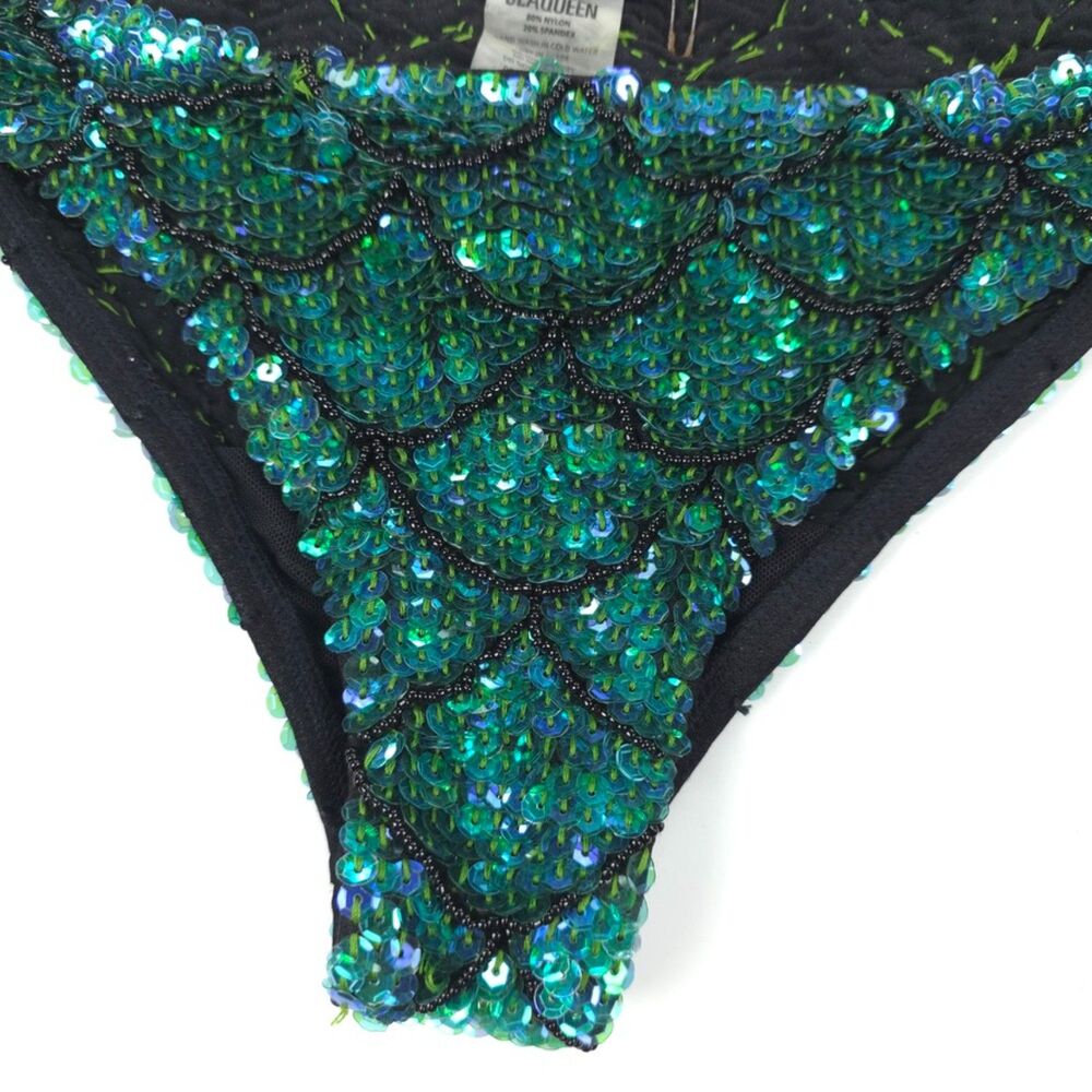 Seaqueen Swim Siren Mermaid Sequin Bikini Bottoms Coachella Festival Rave Boho — image 3 of 8